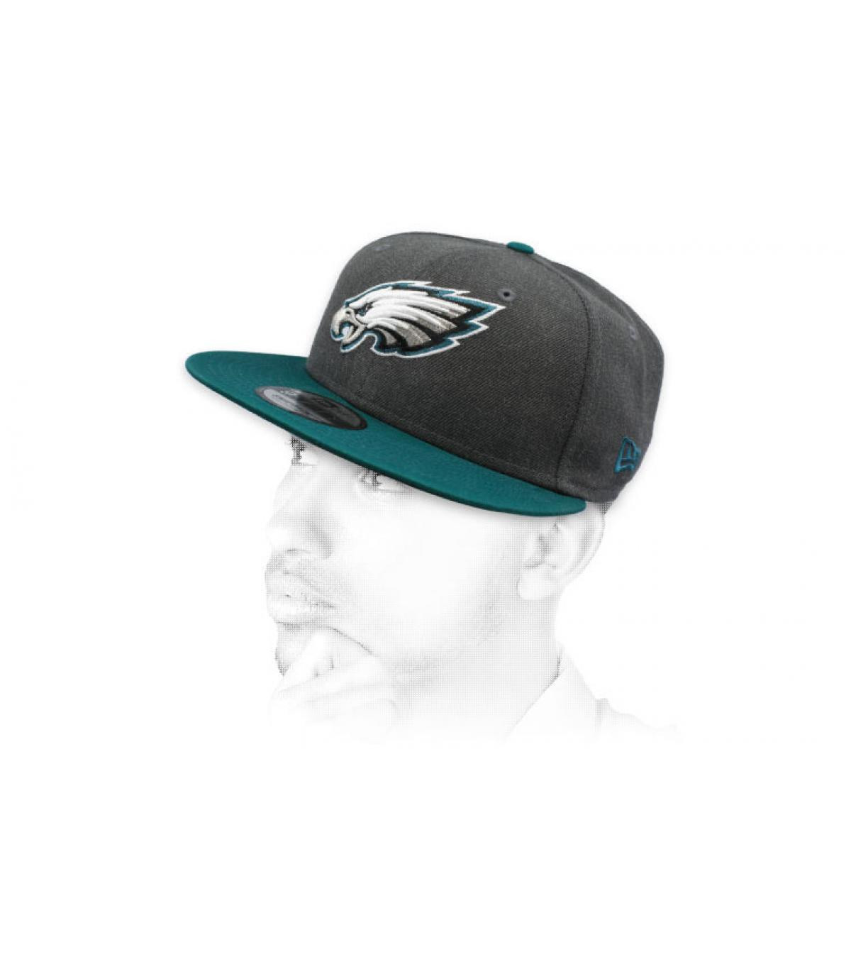 grijze Eagles snapback NFL Heather Eagles 9Fifty